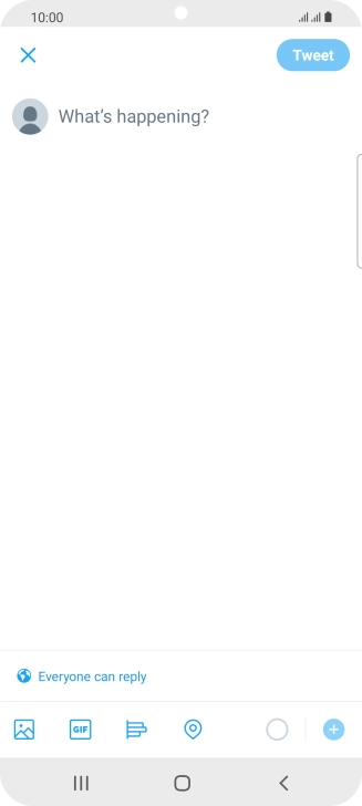 Press the text input field. Press the text input field.