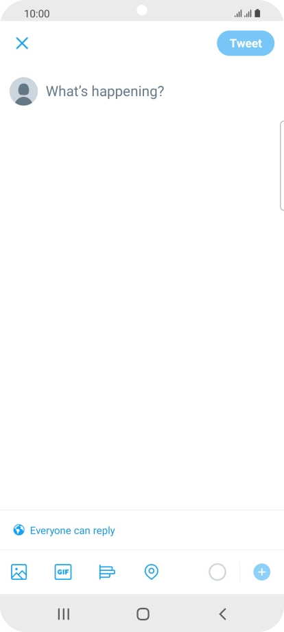 Press the text input field. Press the text input field.