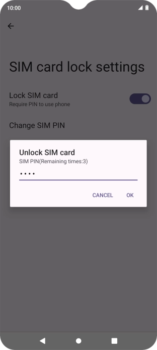 Key in your PIN and press OK. Key in your PIN and press OK.