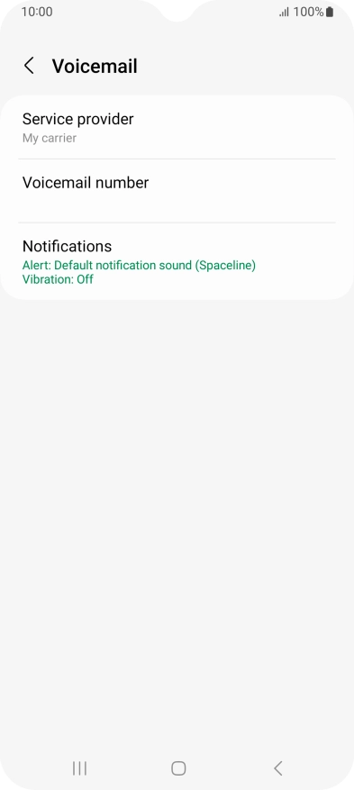 Press Voicemail number. Press Voicemail number.