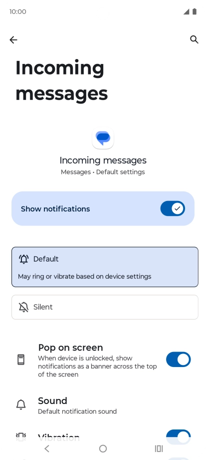 Press the indicator next to Press the indicator next to
