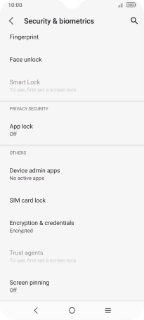 Press SIM card lock. Press SIM card lock.