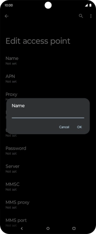 Key in Vodafone MMS and press OK.