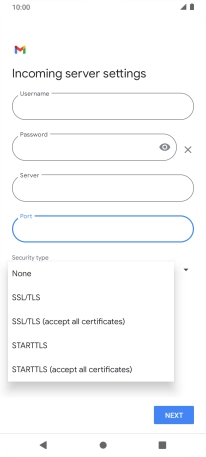 Press SSL/TLS. Press SSL/TLS.