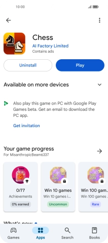 Press Uninstall.