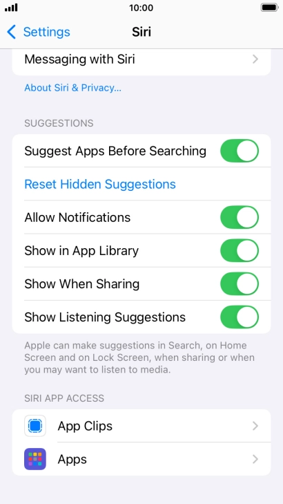 Press the required app. Press the required app.