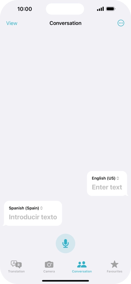 Press the microphone icon and say the required word or sentence. Press the microphone icon and say the required word or sentence.
