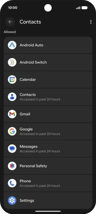 Press the required app. Press the required app.