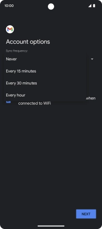Press the required setting. Press the required setting.