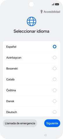 Pulsa el idioma deseado.