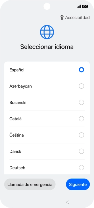 Pulsa el idioma deseado.