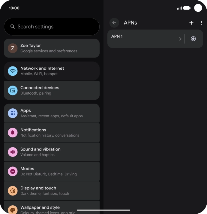 Press the add icon.