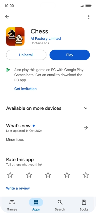 Press Uninstall.