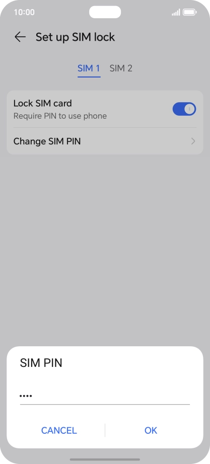 Key in a new four-digit PIN and press OK. Key in a new four-digit PIN and press OK.