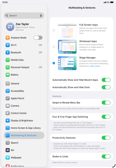 Press the indicators next to the required settings to turn them on or off. Press the indicators next to the required settings to turn them on or off.