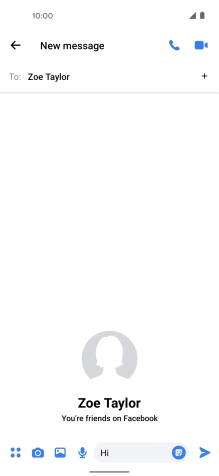 Write the required message and press the send icon. Write the required message and press the send icon.