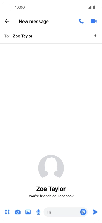 Write the required message and press the send icon. Write the required message and press the send icon.