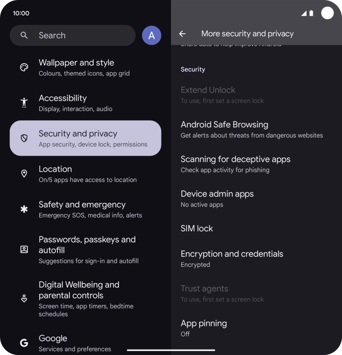 Press SIM lock.