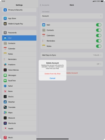 Press Delete from My iPad.