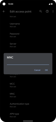 Key in 15 and press OK.