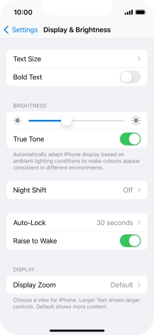 Press the indicator next to 