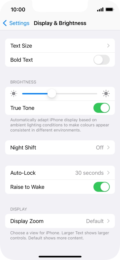 Press the indicator next to 