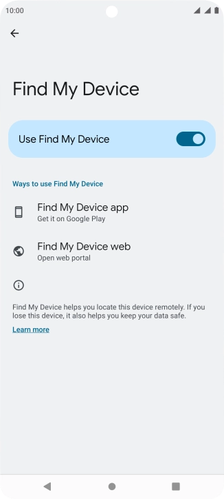 Press the Home key to return to the home screen.