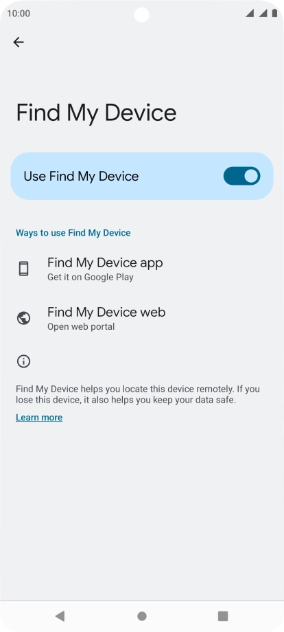 Press the Home key to return to the home screen.