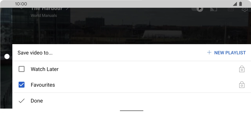 Press the required playlist. Press the required playlist.