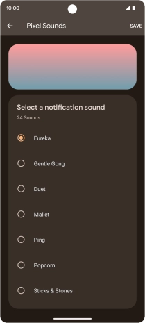 Once you've found a message tone you like, press SAVE.