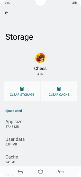 Press CLEAR CACHE.