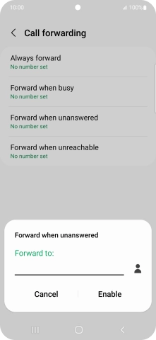 Key in +447836121121 and press Enable.
