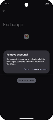Press Remove account. Press Remove account.