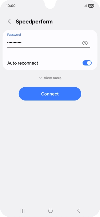 Key in the password for the Wi-Fi network and press Connect. Key in the password for the Wi-Fi network and press Connect.
