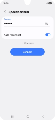 Key in the password for the Wi-Fi network and press Connect. Key in the password for the Wi-Fi network and press Connect.