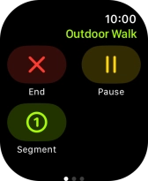 Press End to stop your training activity. Press End to stop your training activity.