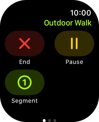 Press End to stop your training activity. Press End to stop your training activity.