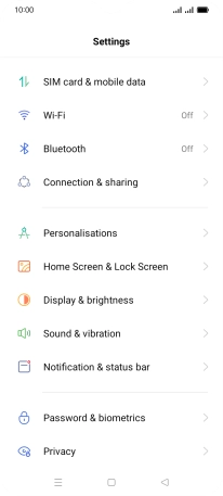 Press Display & brightness.