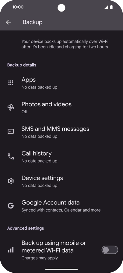 Press the indicator next to 