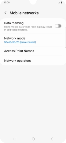 Press Network mode.