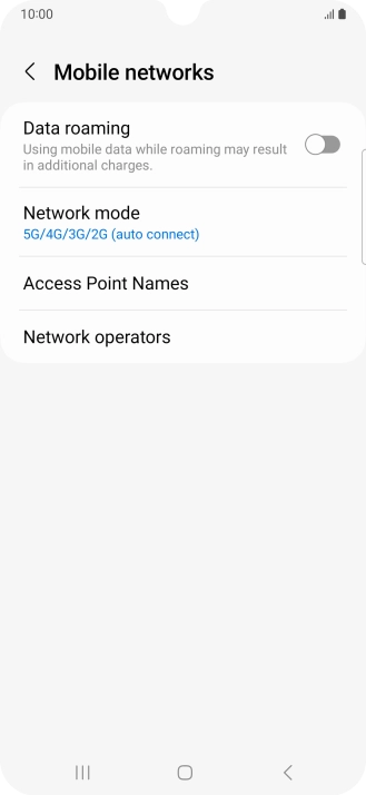 Press Network mode.