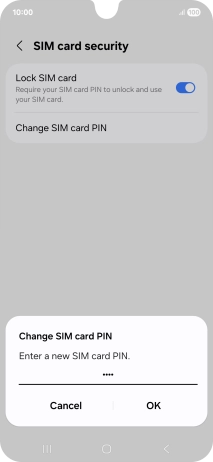 Key in a new four-digit PIN and press OK. Key in a new four-digit PIN and press OK.