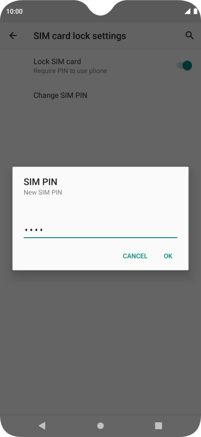 Key in a new four-digit PIN and press OK. Key in a new four-digit PIN and press OK.
