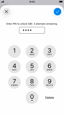 Key in your PIN and press the confirm icon. Key in your PIN and press the confirm icon.
