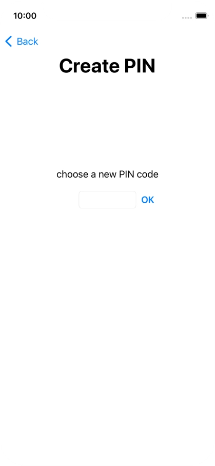 Key in a new four-digit PIN and press OK.