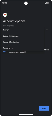 Press the required setting. Press the required setting.
