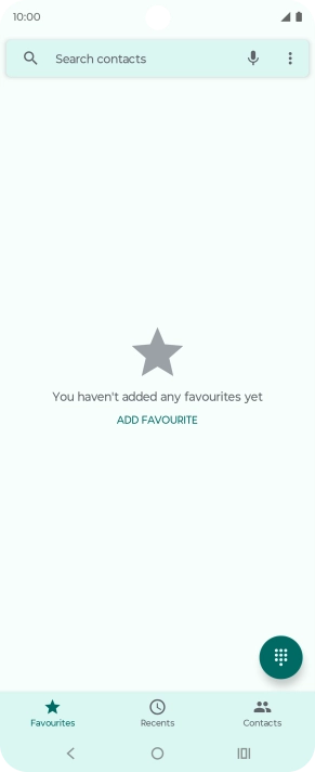 Press the keypad icon.