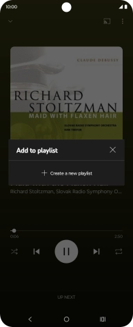 Press Create a new playlist. Press Create a new playlist.