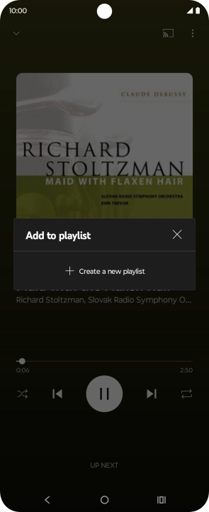 Press Create a new playlist. Press Create a new playlist.