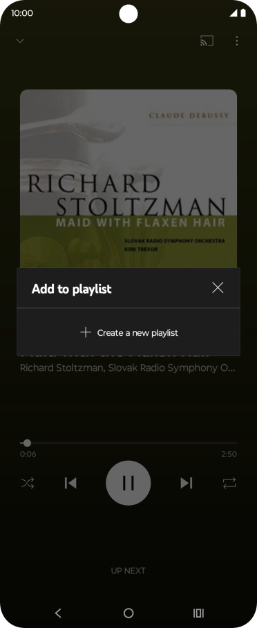 Press Create a new playlist. Press Create a new playlist.